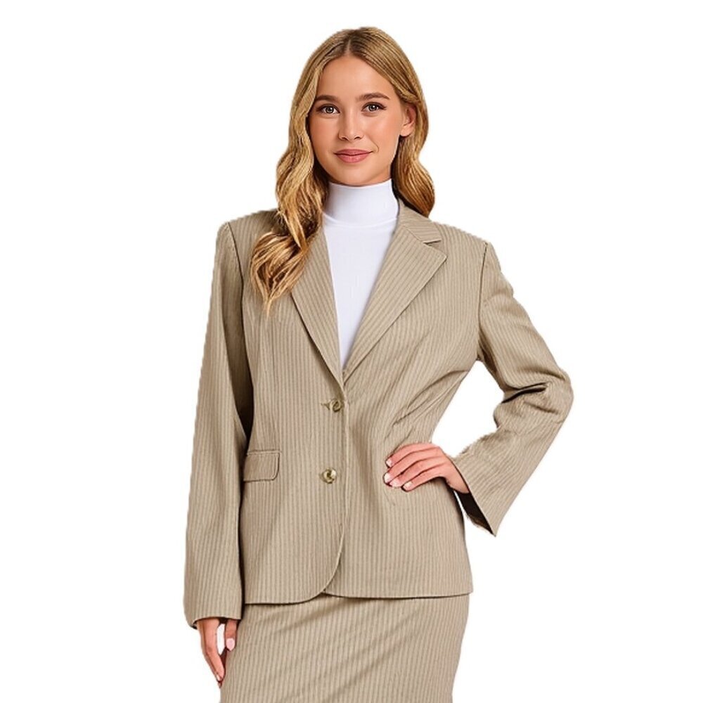 Banana Republic Women’s Pinstripe Cotton Blend Blazer Size 14